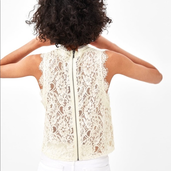 ZARA lace zipper top - Picture 2 of 4